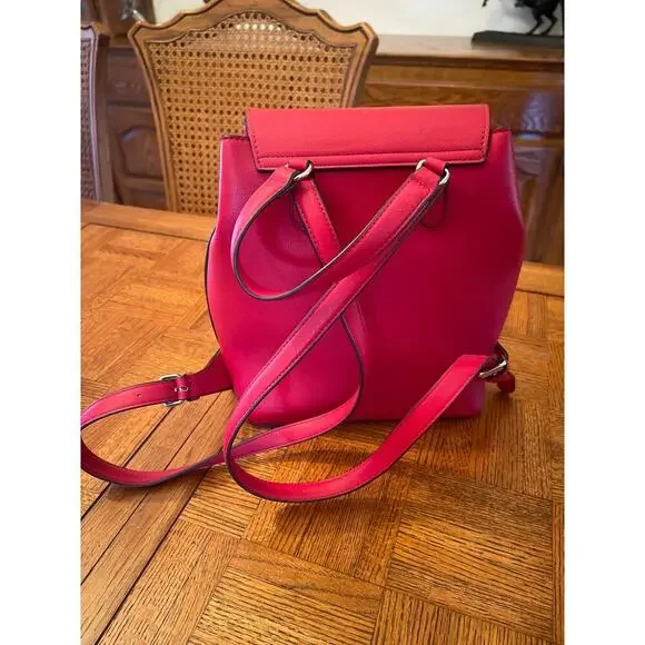 CHAPS VEGAN KEATHER BACKPACK RED - Picture 3 of 7